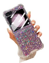 for Samsung Galaxy Z Flip 6 Case Glitter for Girls Women Cute Shiny Soft - £32.12 GBP