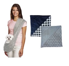 Small Dog Cat Pet Reversible Sling Carrier Soft Stylish Patterns Comfortable - £35.87 GBP