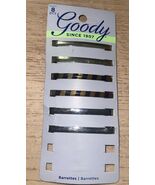 Lot of 6 Goody Stay Tight Barrettes Silver &amp; brown striped 2018 - $16.82 CAD