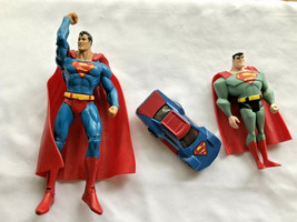 Vintage Two Superman Action Figures And Superman Car - £11.74 GBP