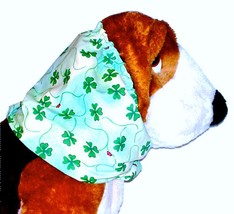 Dog Snood Green Shamrocks Lady Bugs St Patrick&#39;s Day Cotton - £6.99 GBP+