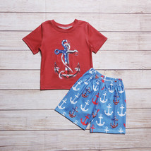 NEW Boutique Anchor Nautical 4th of July Boys Shorts Outfit Set - $7.49