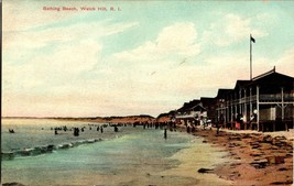 Watch Hill Rhode Island Vintage Postcard Bathing Beach Vacation Unposted 1900s - £9.58 GBP