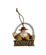 Cowboy Santa Christmas Ornament Howdy Rope Cursive Wild West Hat Beard 3... - €11,61 EUR