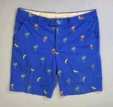 Loudmouth Golf Shorts Mens 40 Measures 38 Palm Tree Banana Tropical Embr... - $26.25