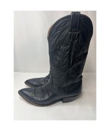 Vintage Nocona Cowboy Boots Mens Size 9 Black Leather 7501 Western Rodeo... - $92.22