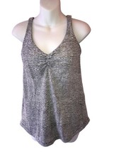 Lululemon High Neck Tank With Built In Sports Bra Size 6 Grey And White ... - $16.70