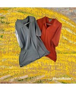 Lot of 2 Mens Polo Shirt Orange Benchline Gray Faded Glory 100% Cotton M... - €4,88 EUR