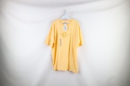NOS Vintage 90s Cabelas Womens XL Spell Out Script Short Sleeve T-Shirt Yellow - £31.27 GBP