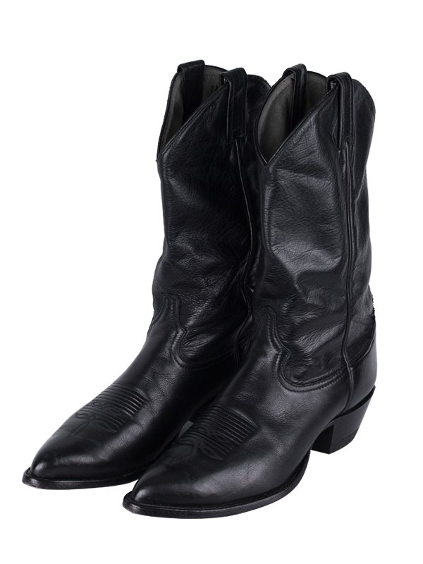 NEW Handmade mens Black western style cowboy high ankle boots, Men leather boots