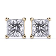 0.75 Ct Natural Diamond I1 Clarity Square Shape Solitaire Studs - £991.20 GBP