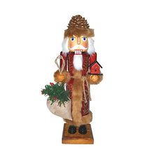 Santa's Workshop Pine Cone Santa Wooden Christmas Nutcracker 14 Inch Mul... - $49.48