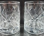 2 Dewar&#39;s True Scotch Whisky Old Fashioned Glasses Set Clear Celtic Embo... - $31.65
