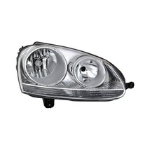 Headlight For 2006-2009 Volkswagen Jetta Right Side Chrome Housing Clear Halogen - $157.71