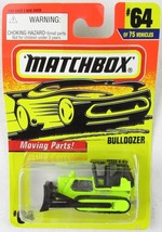 NEW NIP Matchbox Bulldozer #64 Diecast Moving Parts, Neon Chartreuse, 1996 - $11.99