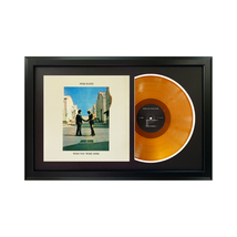 Pink Floyd &quot;Wish You Were Here&quot; Original Orange Record &amp; Cover Framed Display - £159.56 GBP