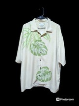 Pusser’s Island Reserve Hawaiian Shirt Silk Men&#39;s Lg. Wooden Buttons - £12.58 GBP