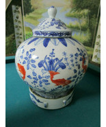 CHINESE COVERED URN VASE DECANTER BOTTLE FLOWERS TENMOKU KOI FISHES -PICK 1 - €56,34 EUR+