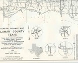 Lamar County Texas General Highway Map 1969 State Highway Department - £19.35 GBP