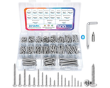 500pc 304 Stainless Steel Screw Assortment #4 #6 #8 #10 #12 Pan Head Kit - $33.84