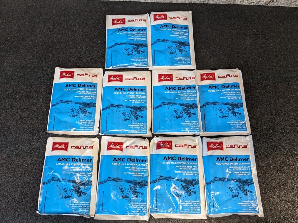 New Lot of 10 Melitta Cafina AMC Milk System Cleaner 50g Powder - $29.99