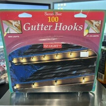 New Sealed 100 Gutter Hooks For Mini C7 &amp; C9 Lights  - Santa’s Best - $146.24 MXN