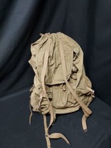 Old WWII 1942 US ARMY Military Field BACKPACK Back Pack RUCKSACK metal f... - £43.80 GBP