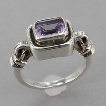 Retired Silpada Sterling Silver MISTY MORNING Amethyst Ring R1158 Size 5.75 - £22.92 GBP