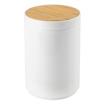 mDesign Plastic Round Trash Can Small Wastebasket - Garbage Bin Containe... - £34.55 GBP