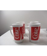 4 Vintage COCA-COLA COKE plastic large cups unused - £31.52 GBP