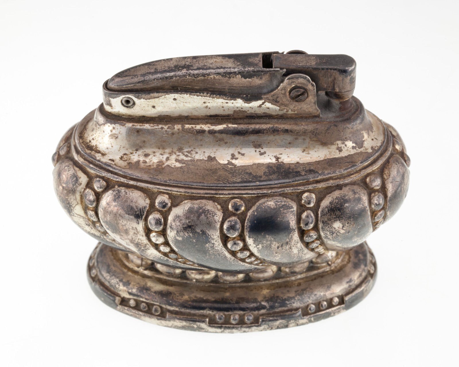 Vintage Plaqué Argent Ronson " Couronne " Table Briquet Item image 5