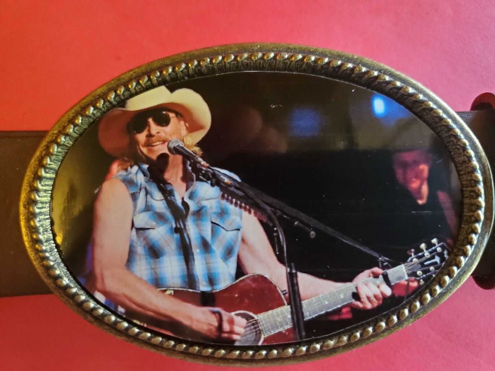 ALAN JACKSON Epoxy Belt Buckle Country Music NEW! - $17.77