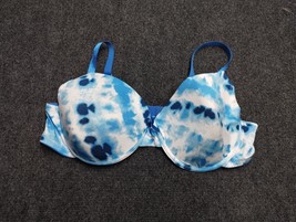 COCO Lingerie Bra Women 42D Blue White Tie Dye Underwired Support T Shirt - $12.53 CAD