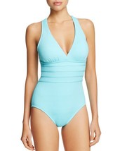  NEW La Blanca Ice Blue Solid Multistrap Cross Back Maillot 1 Piece Swimsuit 4 - £39.56 GBP