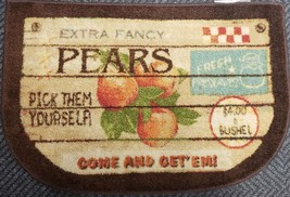 Printed Kitchen Rug (nonskid)(20&quot;x30&quot;) Extra Fancy Pears, Come &amp; Get&#39;em!, Mohawk - £17.12 GBP