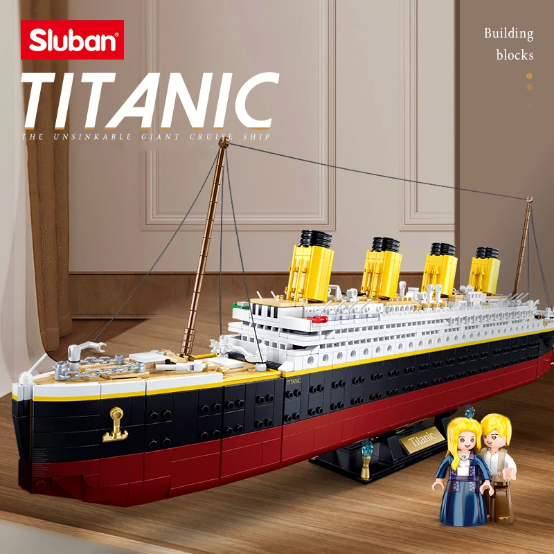 Sluban Building Block Toys Titanic 2401 PCS Bricks Scale 1:350 B1122 Compatbile - £136.41 GBP