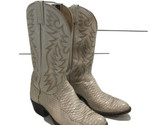 Dan Post Snakeskin Boots Sz 8-D Python Snake White Cream Shoes 5871031 S... - £76.62 GBP