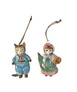 Vintage Schmid Cat Ornaments 1982-3 Japan Ceramic Kitten - $19.80