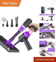 14500 Pa Mini Computer Vacuum with 110000RPM Air Duster - HEPA Filter &amp; ... - $45.49