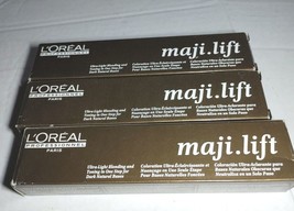 Lot of 3 ~ ORIGINAL Loreal MAJILIFT Ultra-Light Blonding &amp; Toning Color~ 1.7 oz. - £16.21 GBP