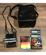 Polaroid Pronto! B Black Land Instant Camera With Manual Flash Bars Phot... - $68.59