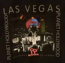 Vintage Planet Hollywood Las Vegas Black T-Shirt Mens Size Small Doubled... - $13.58