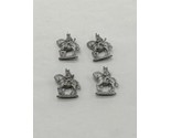 Lot Of (4) Infantry On Horses With Sword And Musket Metal Miniature 1&quot; Tall - £42.82 GBP