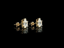 Sternform Künstlicher Diamant 14K Gelb Vergoldet Korb Ohrstecker - £50.56 GBP