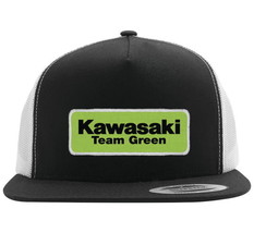 Factory Effex FX Licensed Kawasaki Team Green Snap Back Hat Cap Black/White OSFA - £23.66 GBP