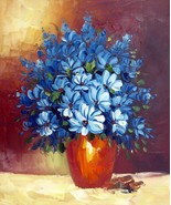20x24 inches Vase Flower  stretched Oil Painting Canvas Art Wall Decor m... - $83.24 CAD