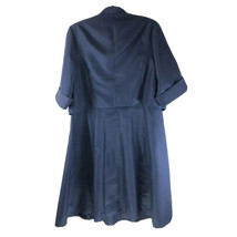 Roamans Set Outfit A Line Dress Jacket Sleeveless Scoop Neck Navy Blue S... - £45.40 GBP
