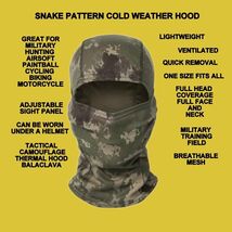 NEW ECWS SNAKE CAMO LIGHTWEIGHT WINTER COLD WEATHER BALACLAVA GAITER HOO... - $24.58 CAD