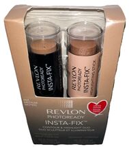 1- Revlon Photoready Insta-Fix Contour/Highlight Duo #004 MEDIUM NewRARE... - $39.59