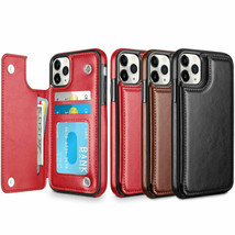 For iPhone 13 12 Mini Pro Max 11 Pro MAX Flip Leather Case Wallet Flip Cover - £41.27 GBP